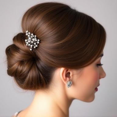 Elegant updo hairstyle for a special occasion